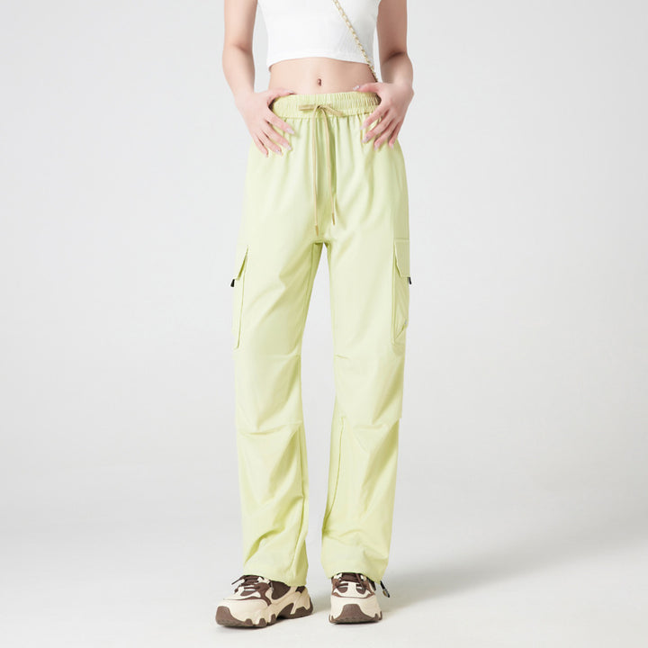 Quick-Dry Cargo Jogger Pants | Utility Streetwear Parachute Pants for Women