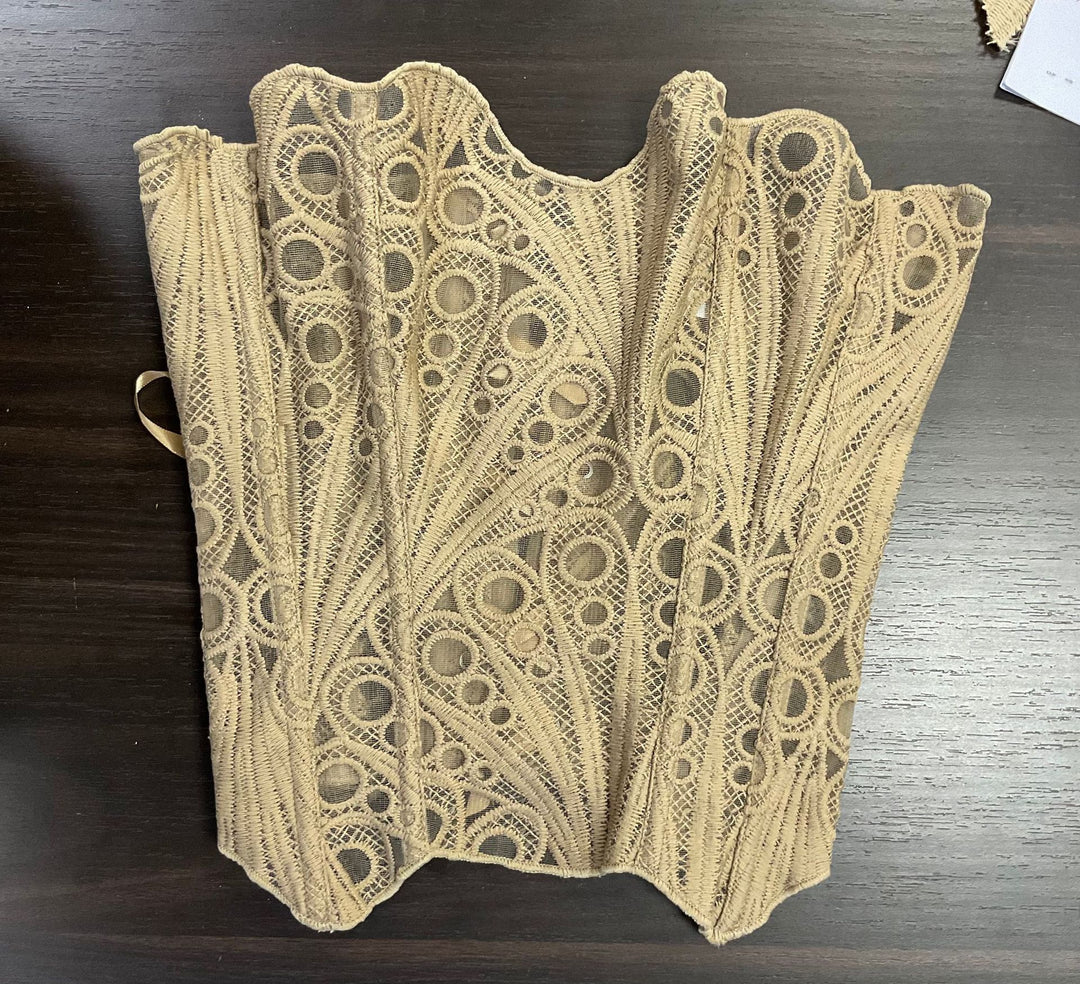 Pink Butterfly Lace Corset Top