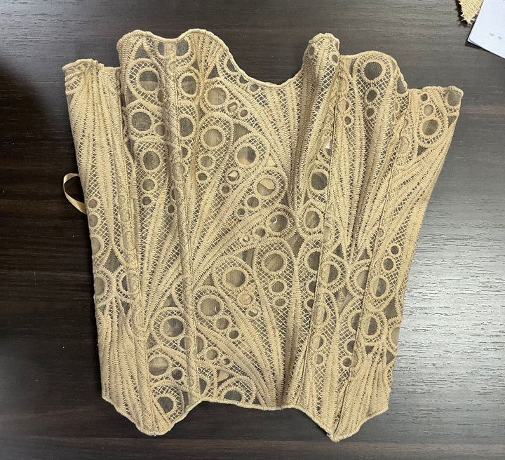 Pink Butterfly Lace Corset Top