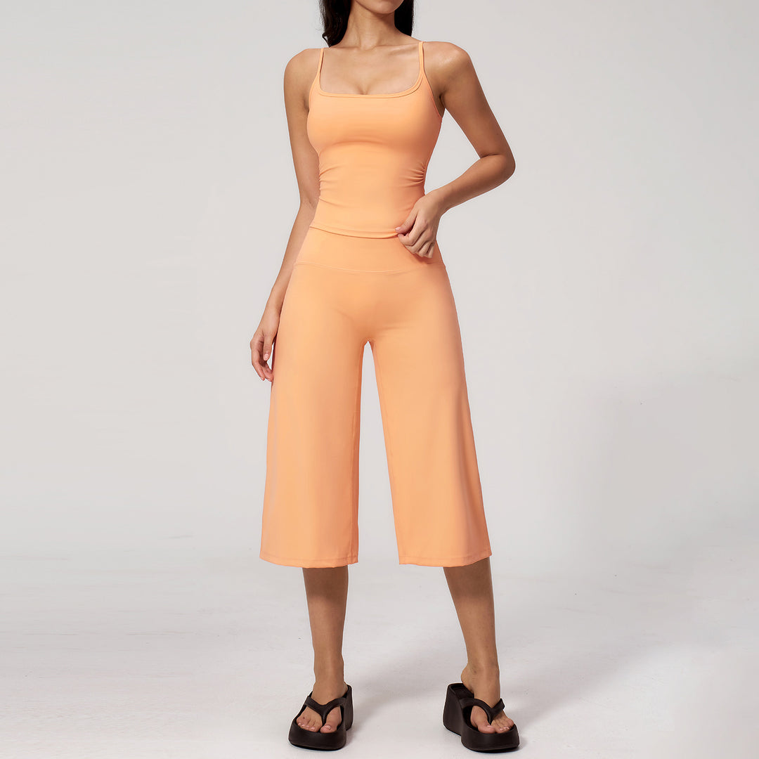 Quick-Dry Yoga Tank &amp;amp; Culotte Activewear Set